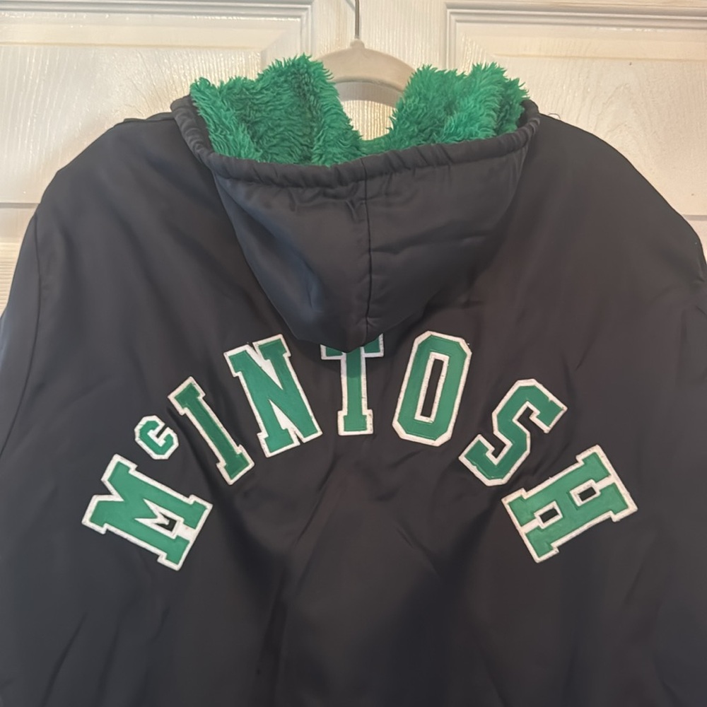 McIntosh Lined Trench Coat with Green Fur
